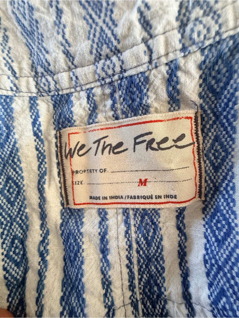 We The Free Blue & White Striped Button-Front Vest - Picture 5 of 7
